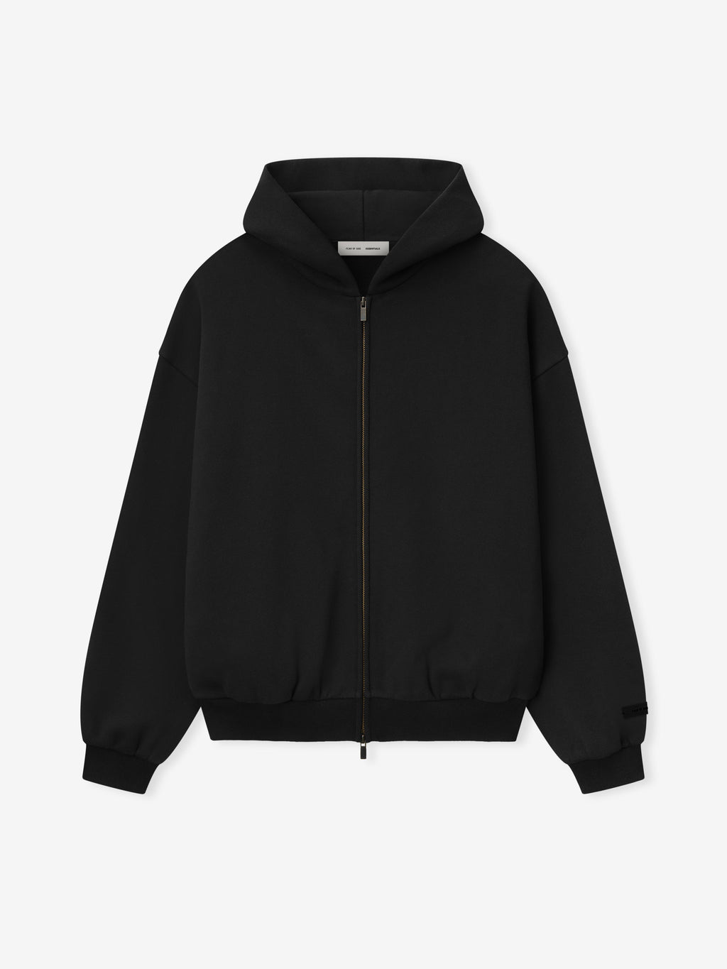 Embossed 90s Fit Fleece Zip-Up Hoodie